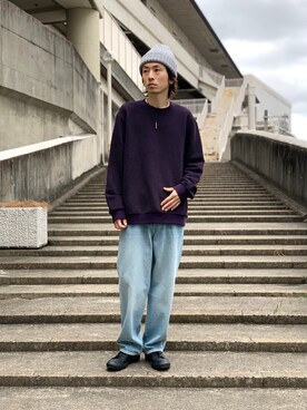 「H&M（エイチ・アンド・エム）のアイテム（パンツ）」を使った、opepeさん（メンズ・175cm）の秋コーディネート