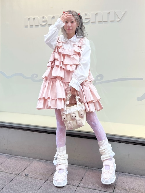 merry jenny（メリージェニー） ハンドバッグ マロンクリームribbon