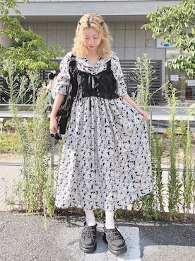 「アイテム（ワンピース/ドレス）」を使った、kotochiさん（レディース・155cm・20代）の夏コーディネート