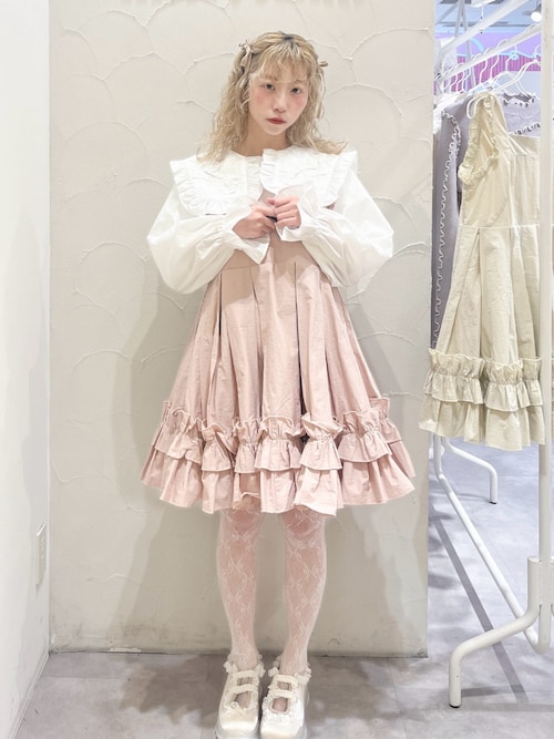 セール】ribbonフリルカラーブラウス（シャツ/ブラウス）｜merry jenny