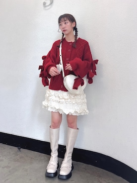 「merry jenny（メリージェニー）のアイテム（スカート）」を使った、kotochiさん（レディース・155cm）の秋コーディネート
