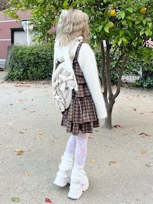 チェックホイップクリームミニワンピース｜メリージェニー（merry