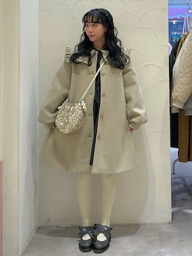 「merry jenny（メリージェニー）のアイテム（その他アウター）」を使った、kotochiさん（レディース・154cm）の冬コーディネート