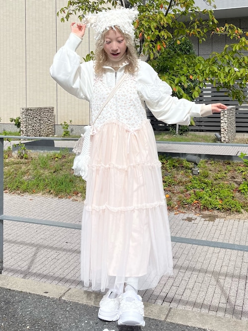 merry jenny レースジャケット　完売品 メリージェニー merry jenny フリルフリルレースジャケット （オフ