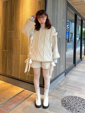 「merry jenny（メリージェニー）のアイテム（チュニック）」を使った、kotochiさん（レディース・154cm）の秋コーディネート