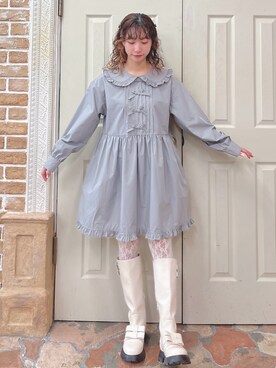 「merry jenny（メリージェニー）のアイテム（ブーツ）」を使った、kotochiさん（レディース・155cm）の夏コーディネート