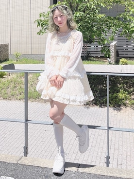 「アイテム（チュニック）」を使った、kotochiさん（レディース・155cm）の夏コーディネート