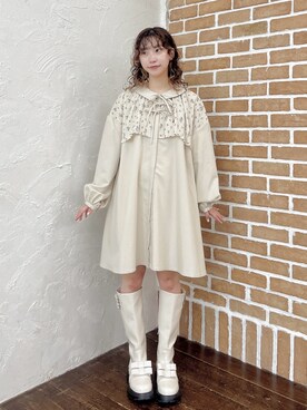 「merry jenny（メリージェニー）のアイテム（ブーツ）」を使った、kotochiさん（レディース・155cm）の夏コーディネート