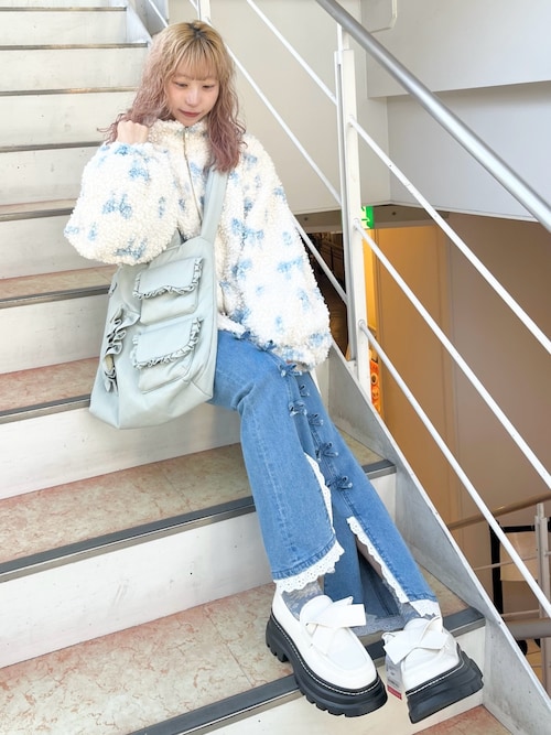 セール】Fluffy Tulip Boa Blouson（ブルゾン）｜merry jenny（メリー