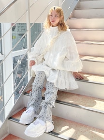 メリージェニー flower frill laceブルゾン ホワイト 未開封 セール】flower frill laceブルゾン（ブルゾン）｜merry jenny