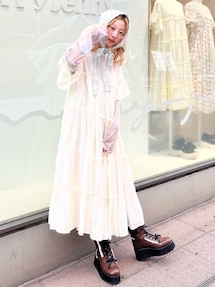 ティアードティアードスリーブワンピース｜メリージェニー