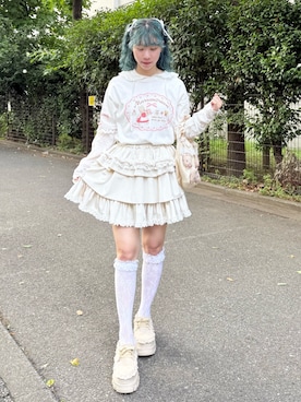 「アイテム（ローファー）」を使った、kotochiさん（レディース・155cm）の夏コーディネート