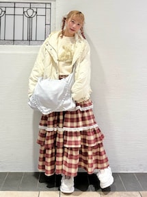 ティアードティアードチェックスカート｜メリージェニー（merry jenny