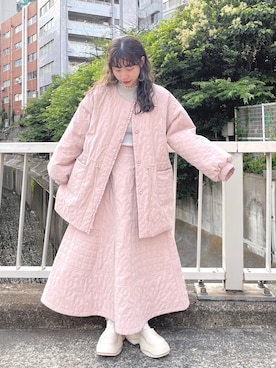 「キルトジャケット」｜「アイテム（ブルゾン）」を使った、kotochiさん（レディース・154cm）の夏コーディネート
