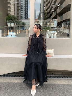 「アイテム（ドレス）」を使った、たかりなさん（レディース・153cm）の秋コーディネート
