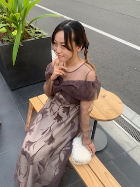 「アイテム（ドレス）」を使った、たかりなさん（レディース・153cm）の秋コーディネート