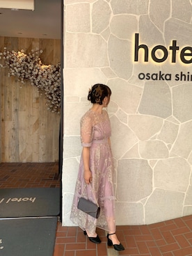 「アイテム（ドレス）」を使った、たかりなさん（レディース・153cm）の夏コーディネート