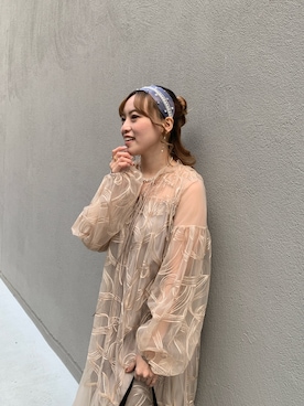 「Dorry Doll（ドリードール）のアイテム」を使った、たかりなさん（レディース・153cm）の春コーディネート