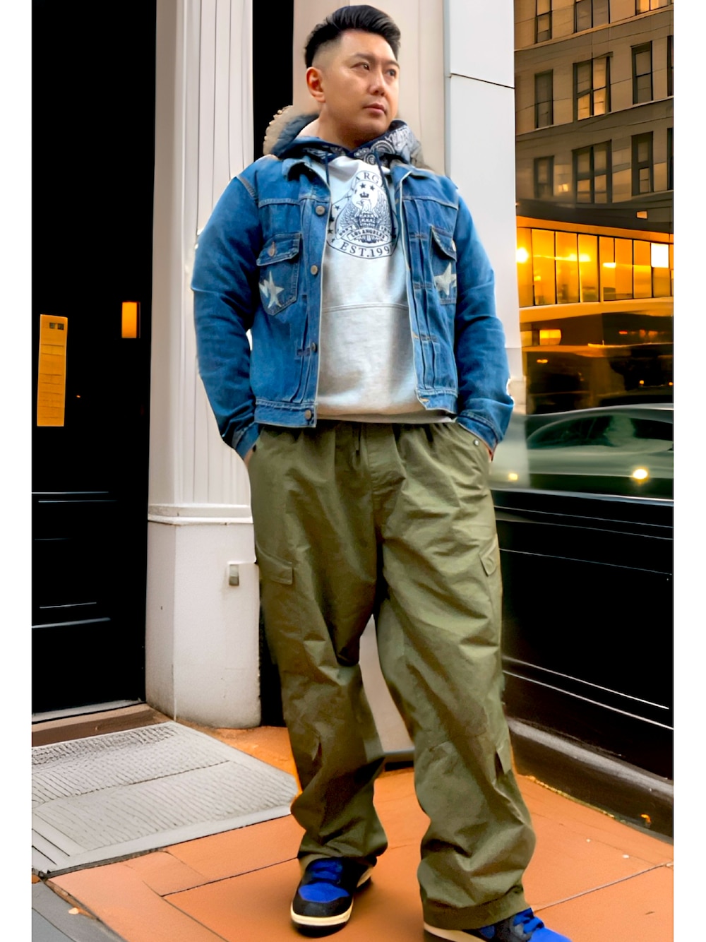 M ア ベイシング エイプ ドッキング デニムジャケット　インナー欠品 A BATHING APE - ダメージ加工 スター デニムジャケット NIGO期の通販