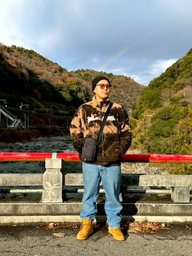 「アイテム（ナイロンジャケット）」を使った、やまとせんせーさん（メンズ・176cm）の冬コーディネート