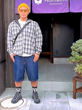 「アイテム（ソックス/靴下）」を使った、やまとせんせーさん（メンズ・176cm）の秋コーディネート