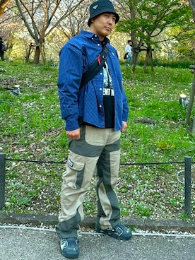 「PRADA（プラダ）のアイテム」を使った、やまとせんせーさん（メンズ・176cm）の春コーディネート