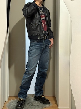 「アイテム（インソール/シューズクッション）」を使った、あくまけさん（メンズ・175cm）の冬コーディネート