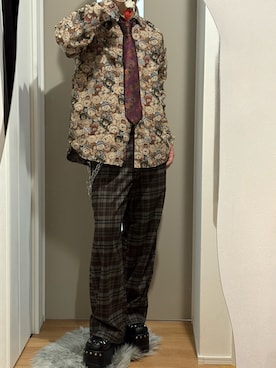 「アイテム（ネクタイ）」を使った、あくまけさん（メンズ・175cm）の秋コーディネート