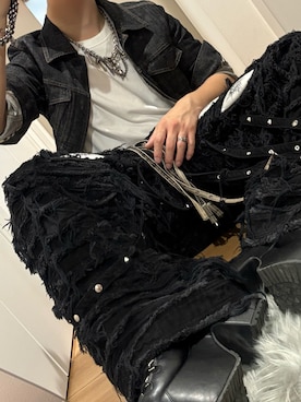 「アイテム（デニムジャケット）」を使った、あくまけさん（メンズ・175cm）の秋コーディネート