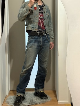 「CEMONEMO（セモネモ）の【金属アレルギー対応】 ボールドハート マンテル チェーンネックレス / サージカルステンレス 316L（ネックレス）」を使った、あくまけさん（メンズ・175cm）の冬コーディネート