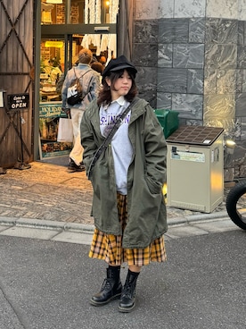 「A.M.S.（エーエムエス）のアイテム」を使った、どぅさん（レディース・156cm）の冬コーディネート