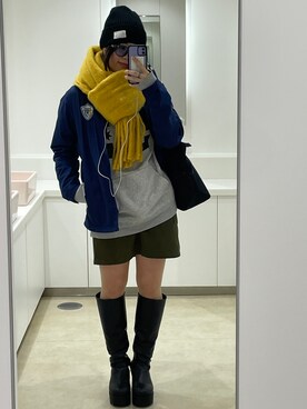 「used mix」｜どぅさん（レディース・156cm）の冬コーディネート