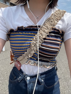 「HELLO.SANFRANCISCO（ハローサンフランシスコ）のアイテム」を使った、どぅさん（レディース・156cm）の春コーディネート