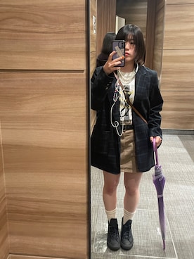 「PAGEBOY（ページボーイ）のアイテム（ジャケット/アウター）」を使った、どぅさん（レディース・156cm）の春コーディネート