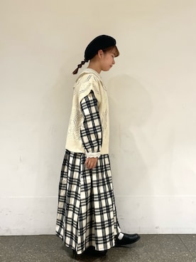 「アイテム（ドレスシューズ）」を使った、松さん（レディース・153cm）の秋コーディネート