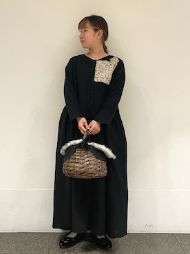 「TSUHARU by Samansa Mos2（ツハルバイサマンサモスモス）のアイテム（ワンピース/ドレス）」を使った、松さん（レディース・153cm）の秋コーディネート
