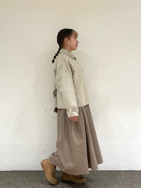 「サマンサモスモス」｜「アイテム（その他アウター）」を使った、松さん（レディース・153cm）の秋コーディネート