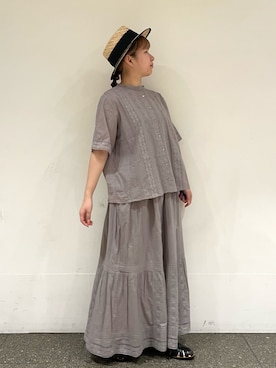 「TSUHARU by Samansa Mos2（ツハルバイサマンサモスモス）のアイテム（サンダル）」を使った、松さん（レディース・153cm）の春コーディネート