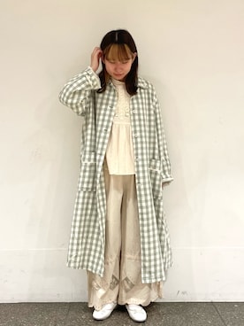 「サマンサモスモス」｜「アイテム（その他アウター）」を使った、松さん（レディース・153cm）の冬コーディネート