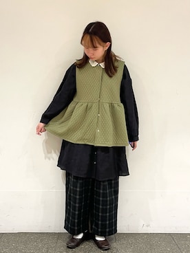 「サマンサモスモス」｜「アイテム（チュニック）」を使った、松さん（レディース・153cm）の冬コーディネート