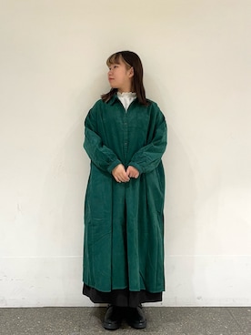 「Samansa Mos2（サマンサ モスモス）の襟刺繍シャーリング前後2WAYブラウス（シャツ/ブラウス）」を使った、松さん（レディース・153cm）の秋コーディネート