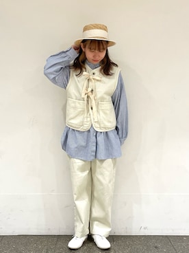 「サマンサモスモス」｜「アイテム（チュニック）」を使った、松さん（レディース・153cm）の冬コーディネート