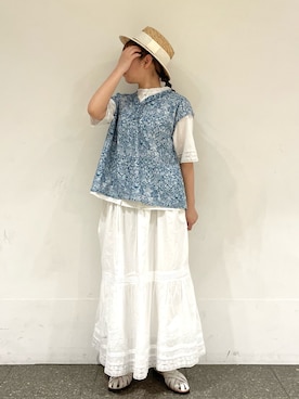 「TSUHARU by Samansa Mos2（ツハルバイサマンサモスモス）のアイテム（サンダル）」を使った、松さん（レディース・153cm）の春コーディネート