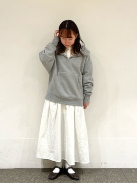「サマンサモスモス」｜「アイテム（チュニック）」を使った、松さん（レディース・153cm）の冬コーディネート