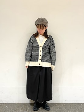 「Samansa Mos2（サマンサ モスモス）の襟刺繍シャーリング前後2WAYブラウス（シャツ/ブラウス）」を使った、松さん（レディース・153cm）の秋コーディネート