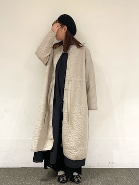 「サマンサモスモス」｜「アイテム（その他アウター）」を使った、松さん（レディース・153cm）の春コーディネート