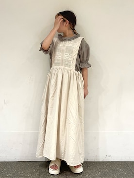 「アイテム（ワンピース/ドレス）」を使った、松さん（レディース・153cm）の秋コーディネート