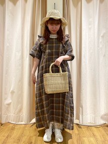 タグ付き新品TSUHARU byサマンサモスモスたチェックロングワンピ TSUHARU by Samansa Mos2（ツハルバイサマンサモスモス）の