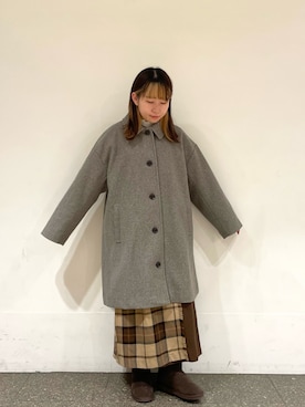 「サマンサモスモス」｜「アイテム（その他アウター）」を使った、松さん（レディース・153cm）の冬コーディネート