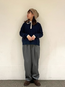 「Samansa Mos2（サマンサ モスモス）のアイテム（ブーツ）」を使った、松さん（レディース・153cm）の冬コーディネート